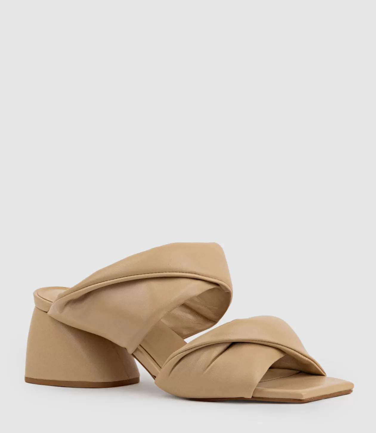 Edward Meller Mid Heel Sandals<Imira55 Puffed Heel Slide In Cream