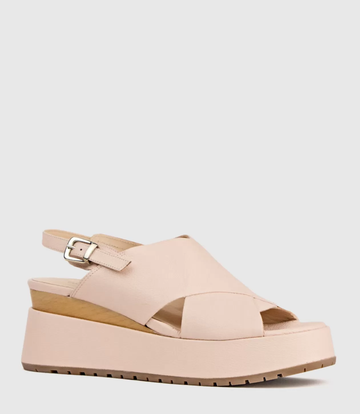 Edward Meller Mid Heel Sandals<Indara Crossover Slide On Unit In Rose