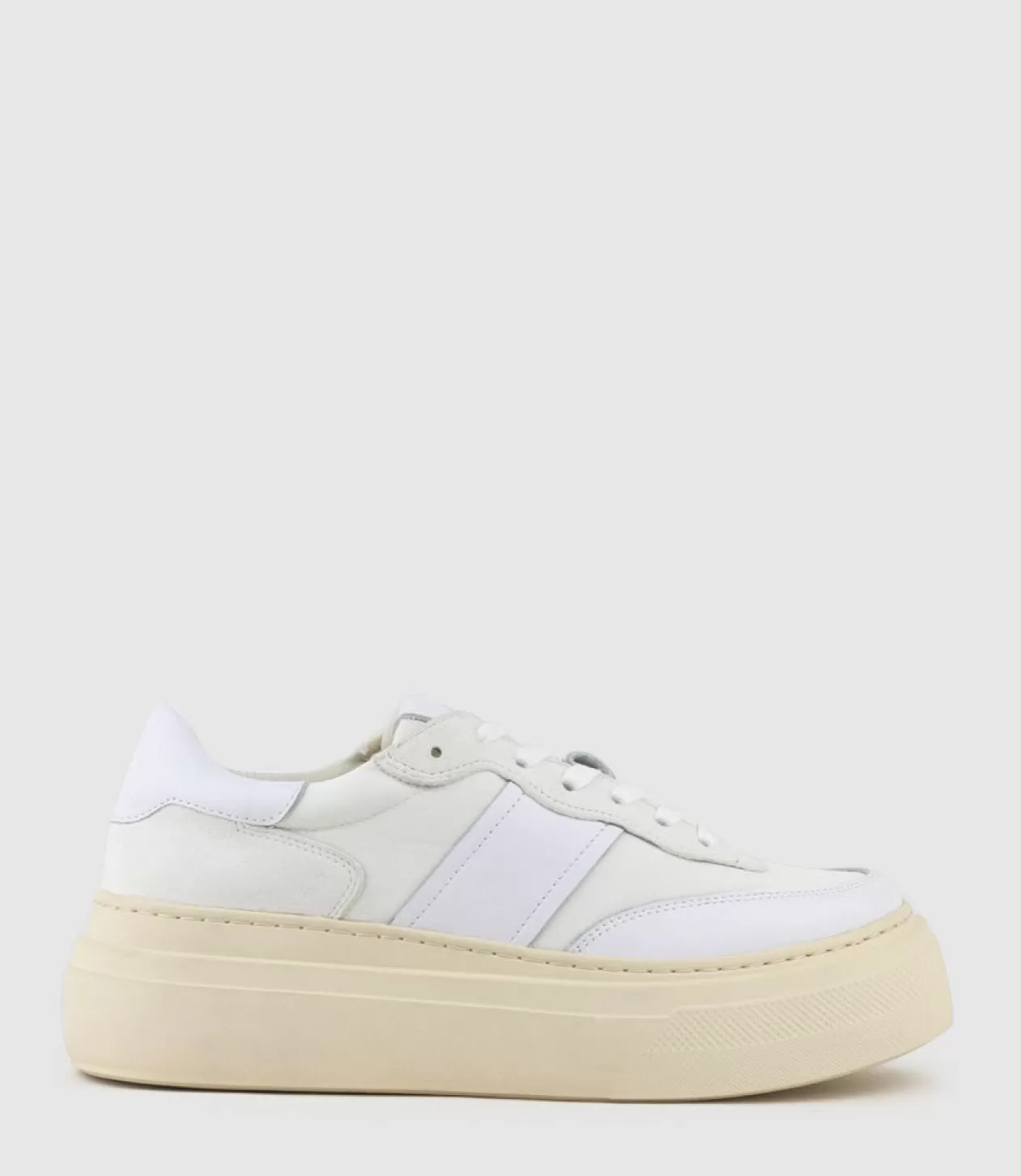 Edward Meller Sneakers<Jasper Retro Platform Sneaker In White