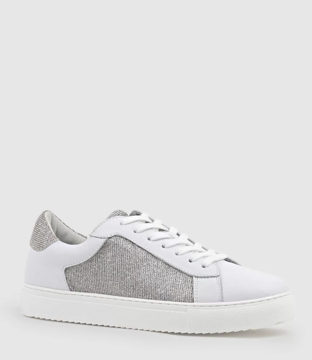 Edward Meller Sneakers<Justice Sneaker With Panel In Silver Ritz