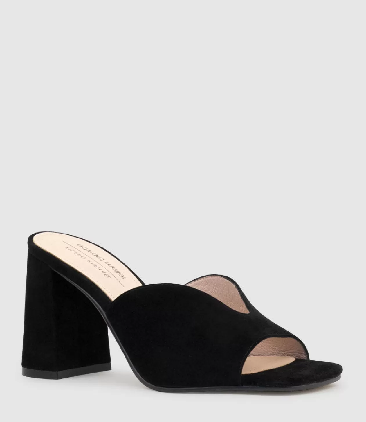 Edward Meller Slides & Mules<Kathy85 V Throat Slide In Black Suede