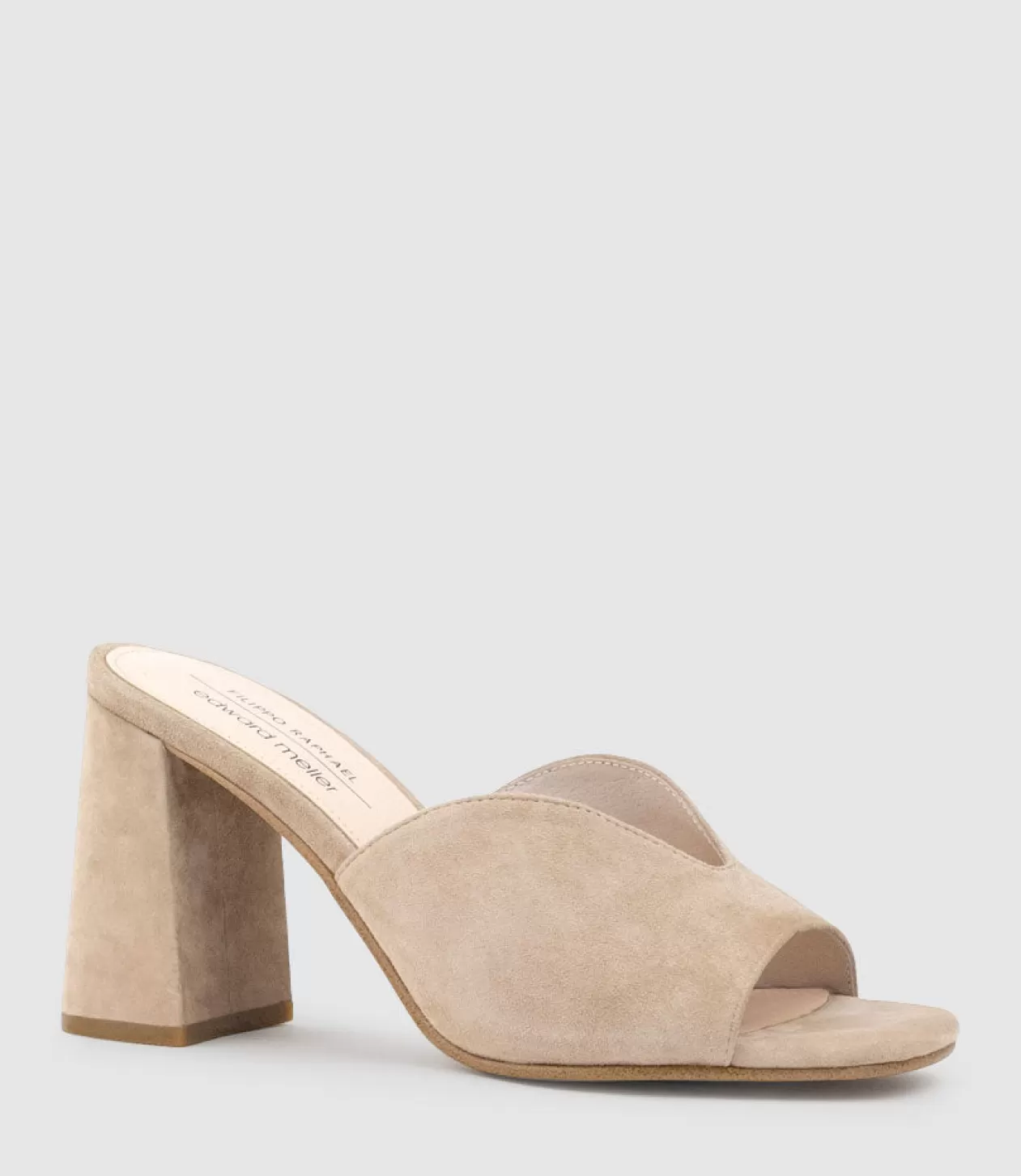 Edward Meller High Heel Sandals<Kathy85 V Throat Slide In Nude Suede