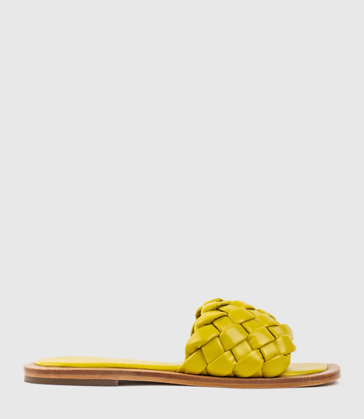 Edward Meller Low Sandals<Keira Woven Simple Slide In Lemon