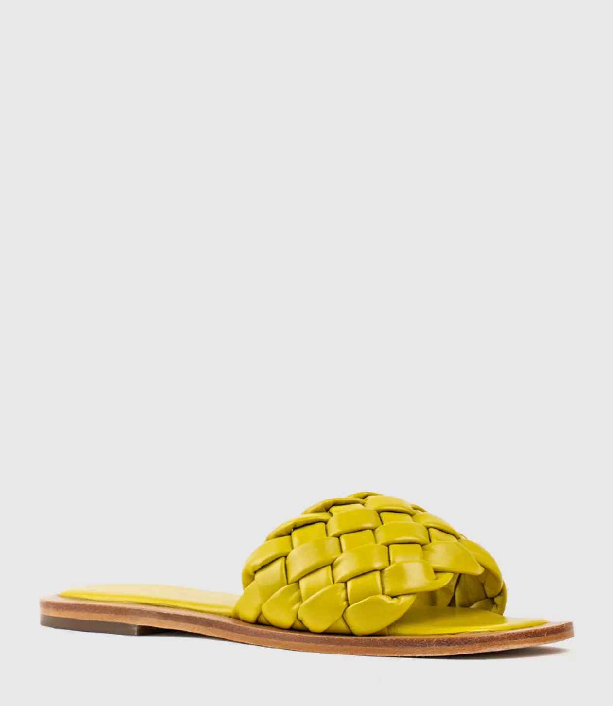 Edward Meller Low Sandals<Keira Woven Simple Slide In Lemon