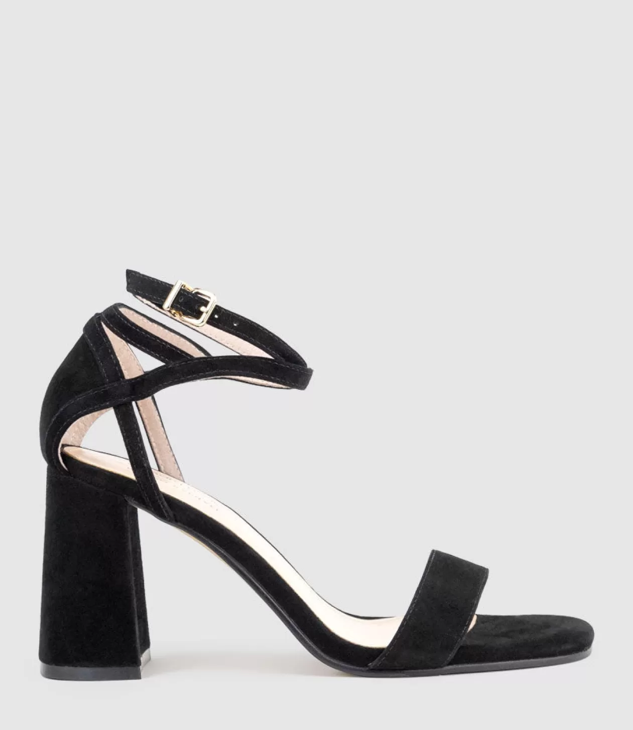 Edward Meller High Heel Sandals<Kelsey85 Ankle Wrap Sandal In Black Suede