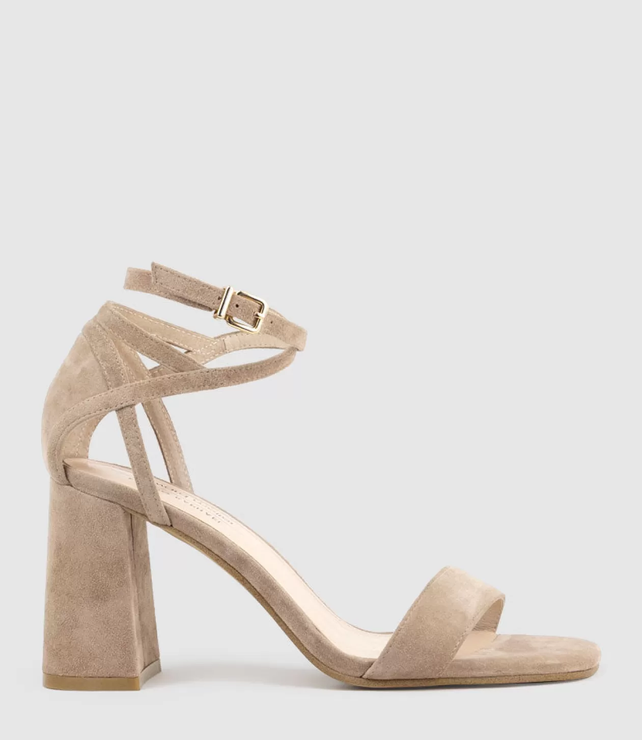 Edward Meller High Heel Sandals<Kelsey85 Ankle Wrap Sandal In Nude Suede