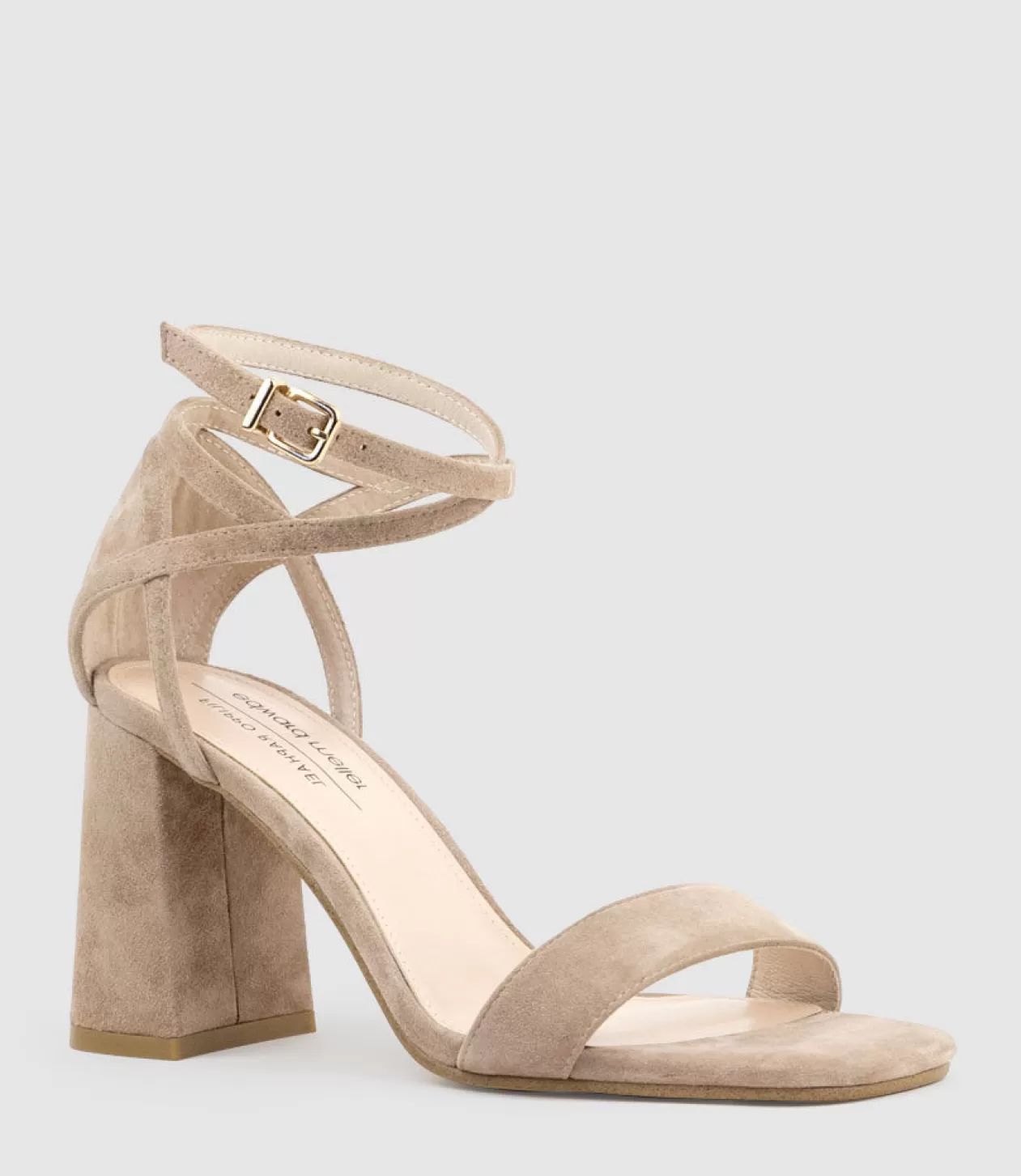 Edward Meller High Heel Sandals<Kelsey85 Ankle Wrap Sandal In Nude Suede