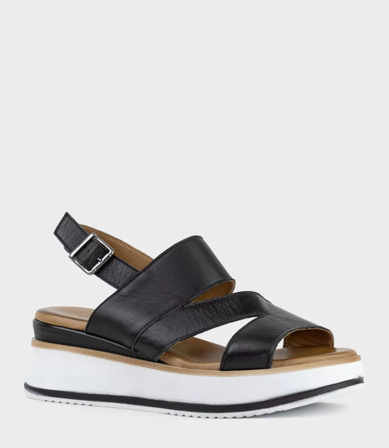 Edward Meller Mid Heel Sandals<Laith Asymmetrical Sandal On Unit In Black