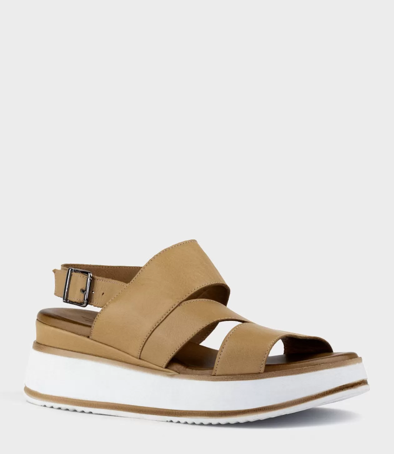 Edward Meller Mid Heel Sandals<Laith Asymmetrical Sandal On Unit In Natural