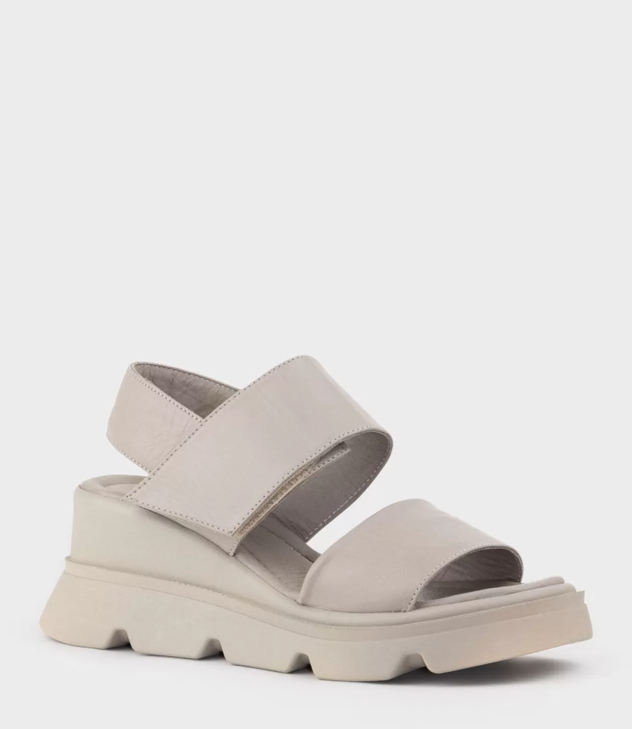 Edward Meller Platform Sandals<Lamar Two Strap Sandal On Exaggerated Unit In Grey