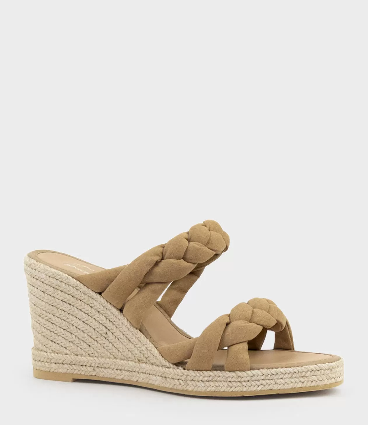 Edward Meller High Heel Sandals<Malone Braided Two Strap Espadrille In Tan Suede