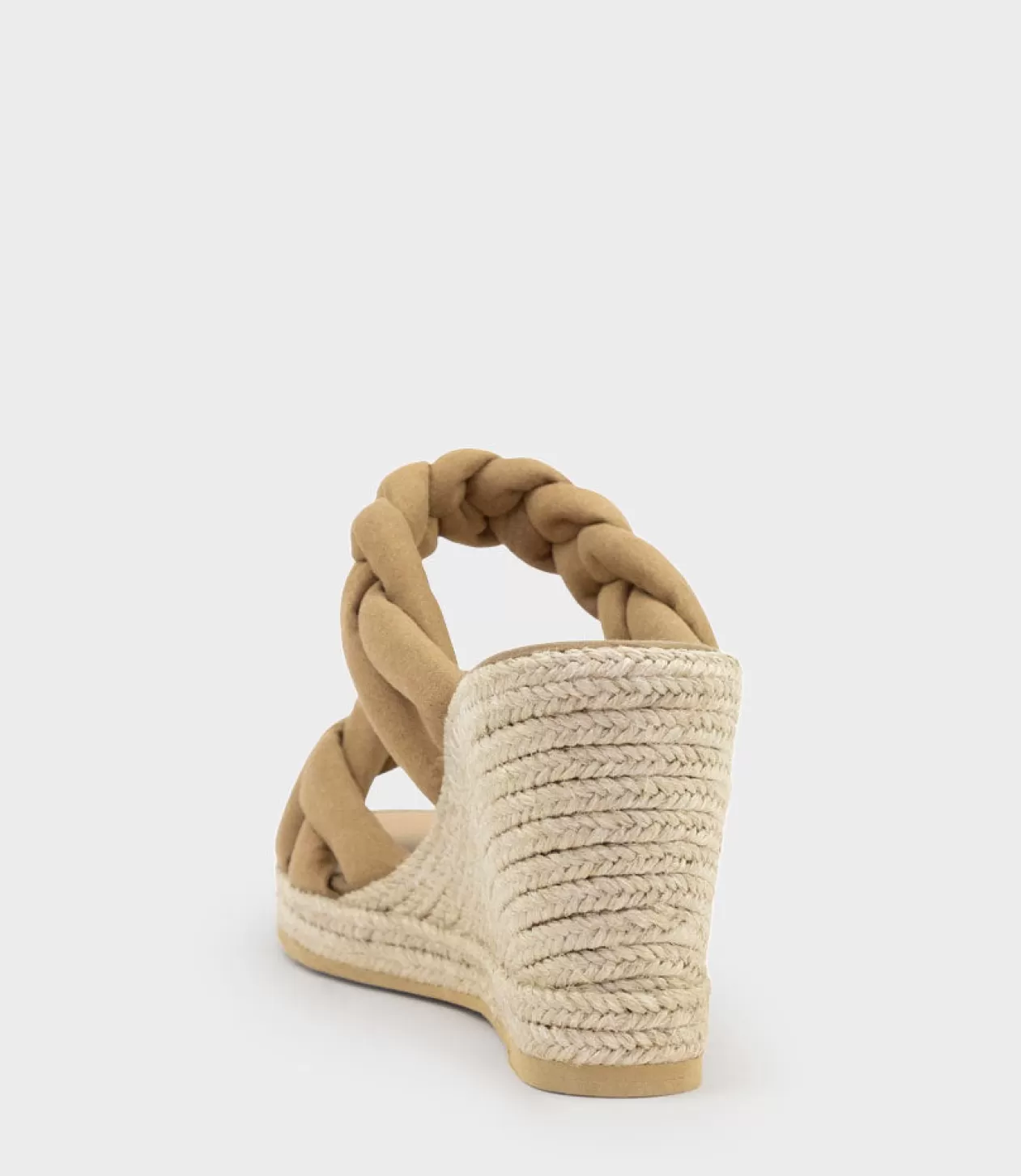 Edward Meller High Heel Sandals<Malone Braided Two Strap Espadrille In Tan Suede