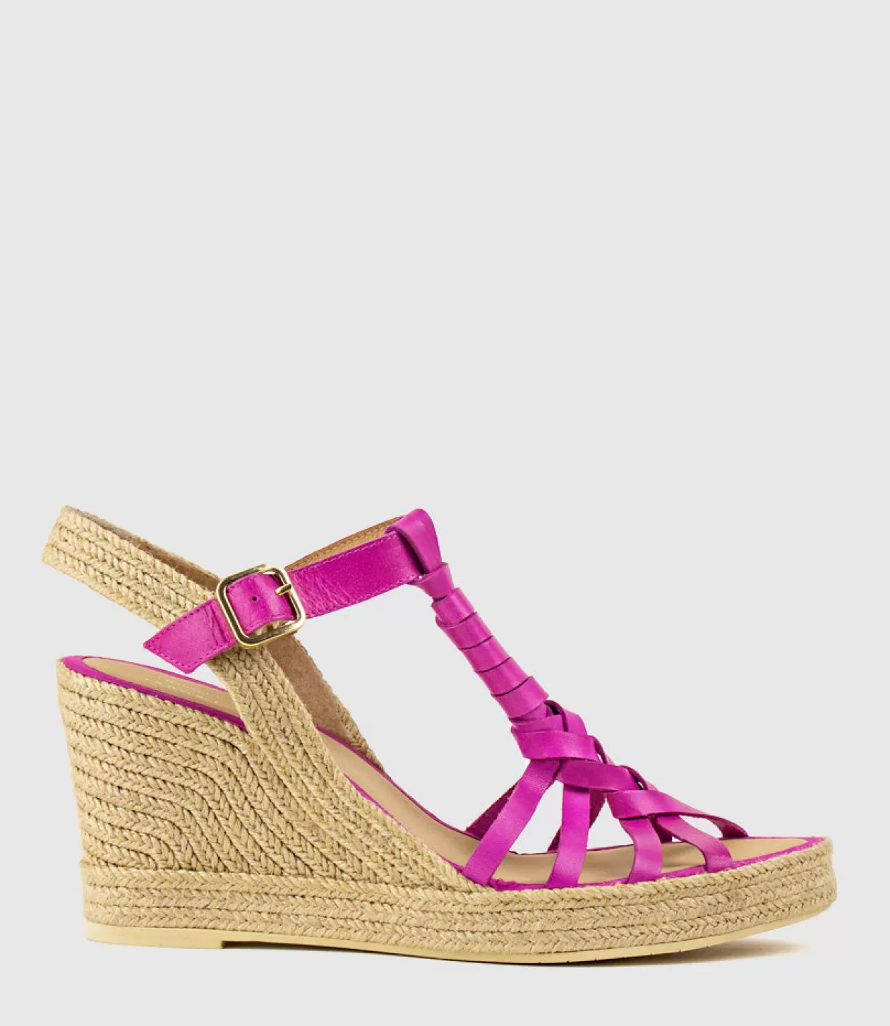 Edward Meller Espadrilles<Marina Wrapped T-Bar Espadrille In Fuchsia