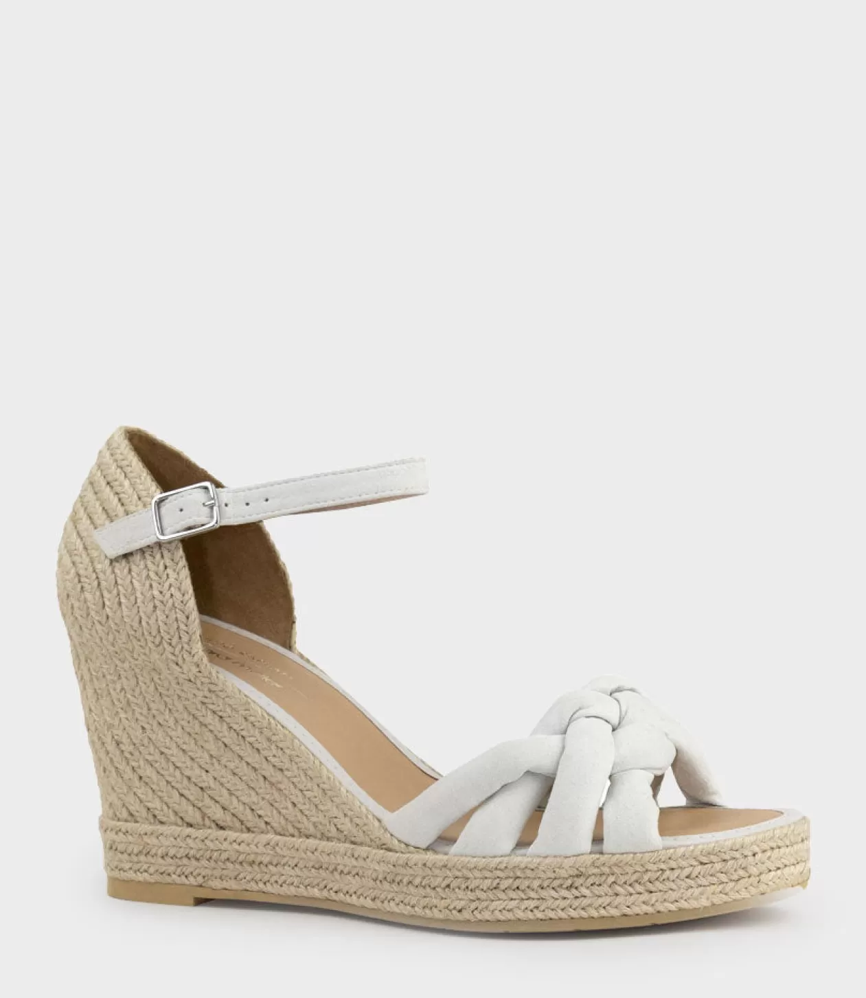 Edward Meller Espadrilles<Meena Braided Front Strap Espadrille In Offwhite Suede