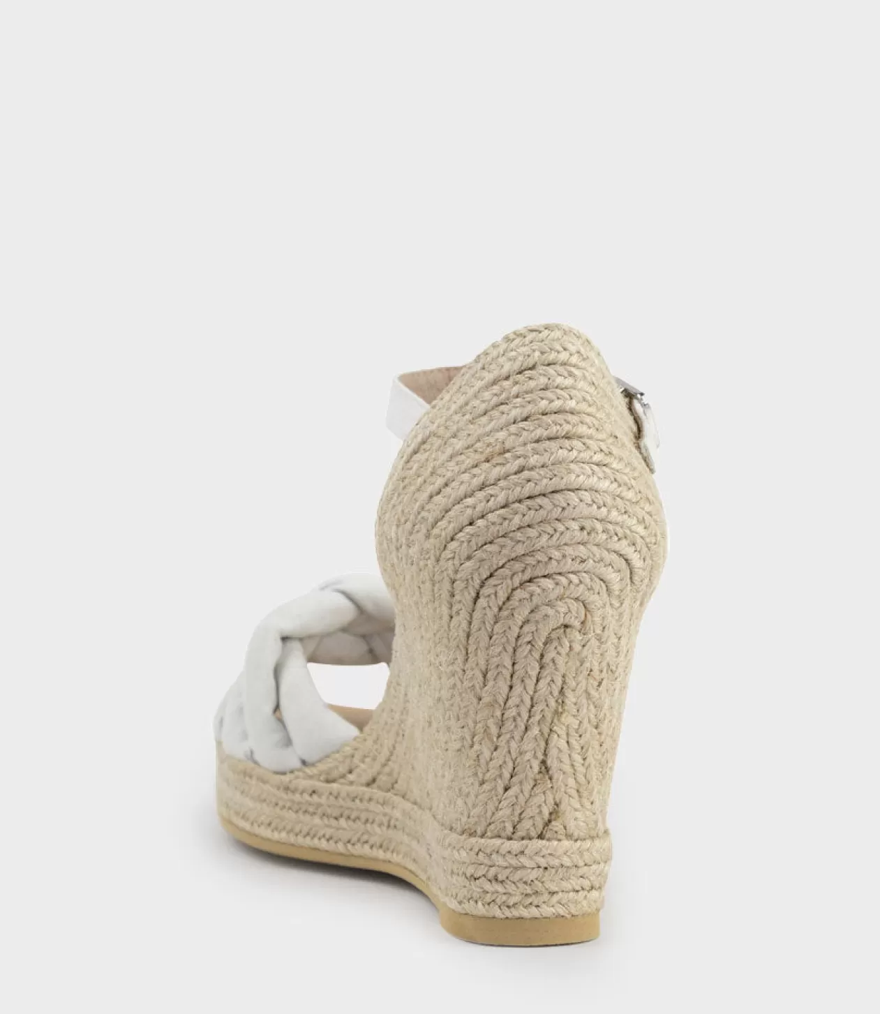 Edward Meller High Heel Sandals<Meena Braided Front Strap Espadrille In Offwhite Suede