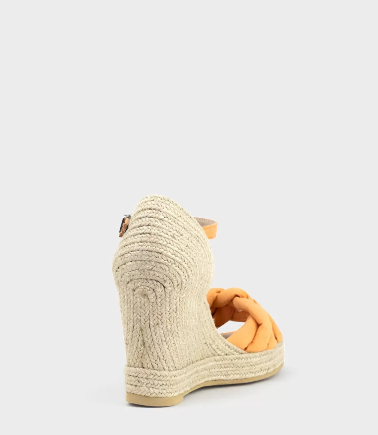 Edward Meller High Heel Sandals<Meena Braided Front Strap Espadrille In Orange Suede