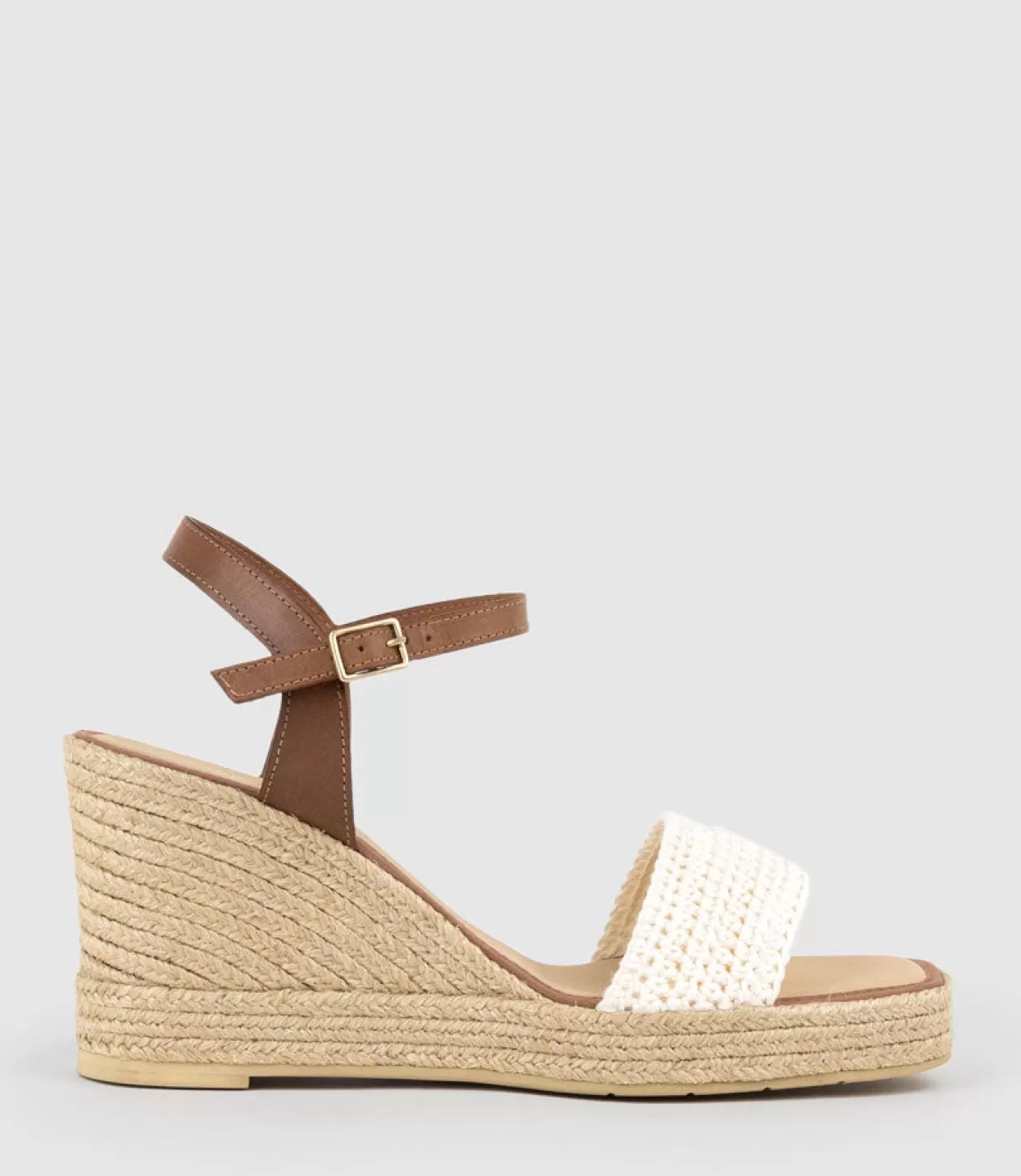 Edward Meller High Heel Sandals<Moire Crochet Espadrille In Tan