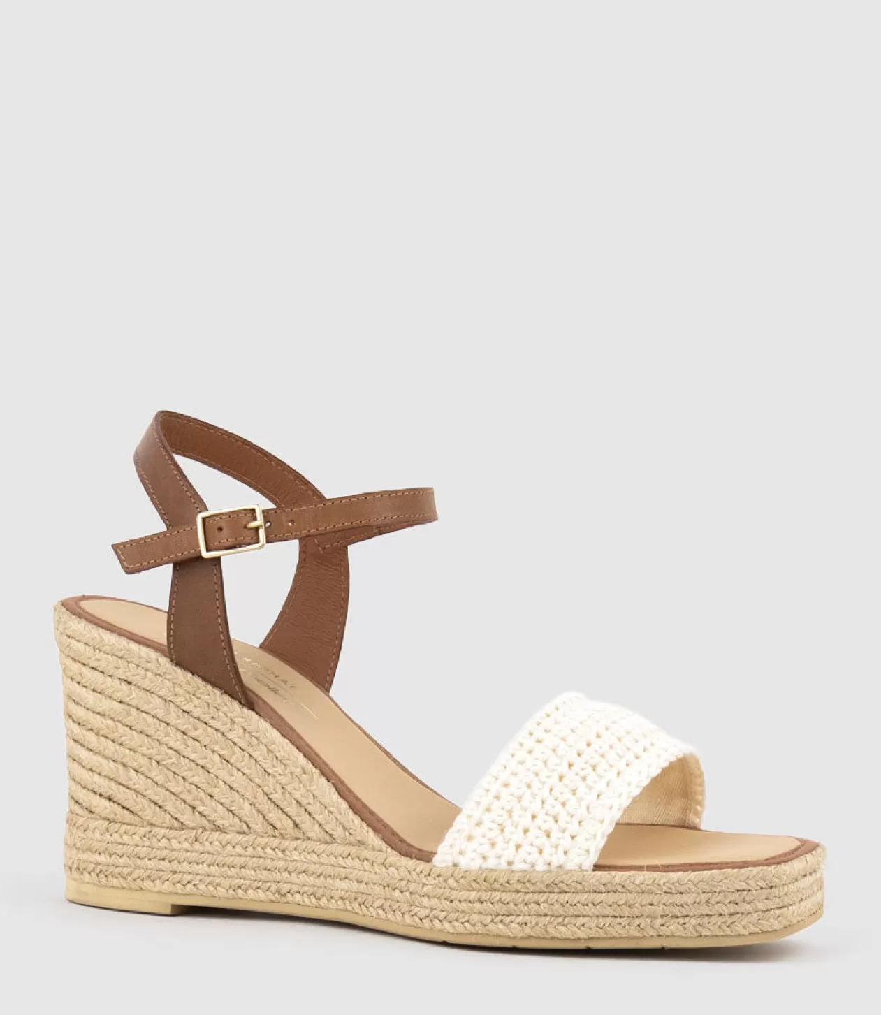 Edward Meller High Heel Sandals<Moire Crochet Espadrille In Tan