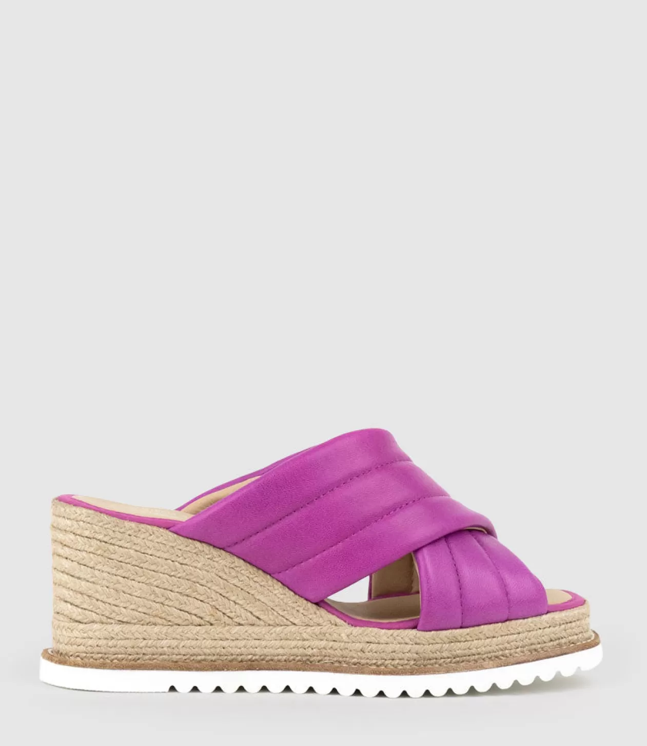 Edward Meller High Heel Sandals<Morgan Quilted Crossover Espadrille In Magenta