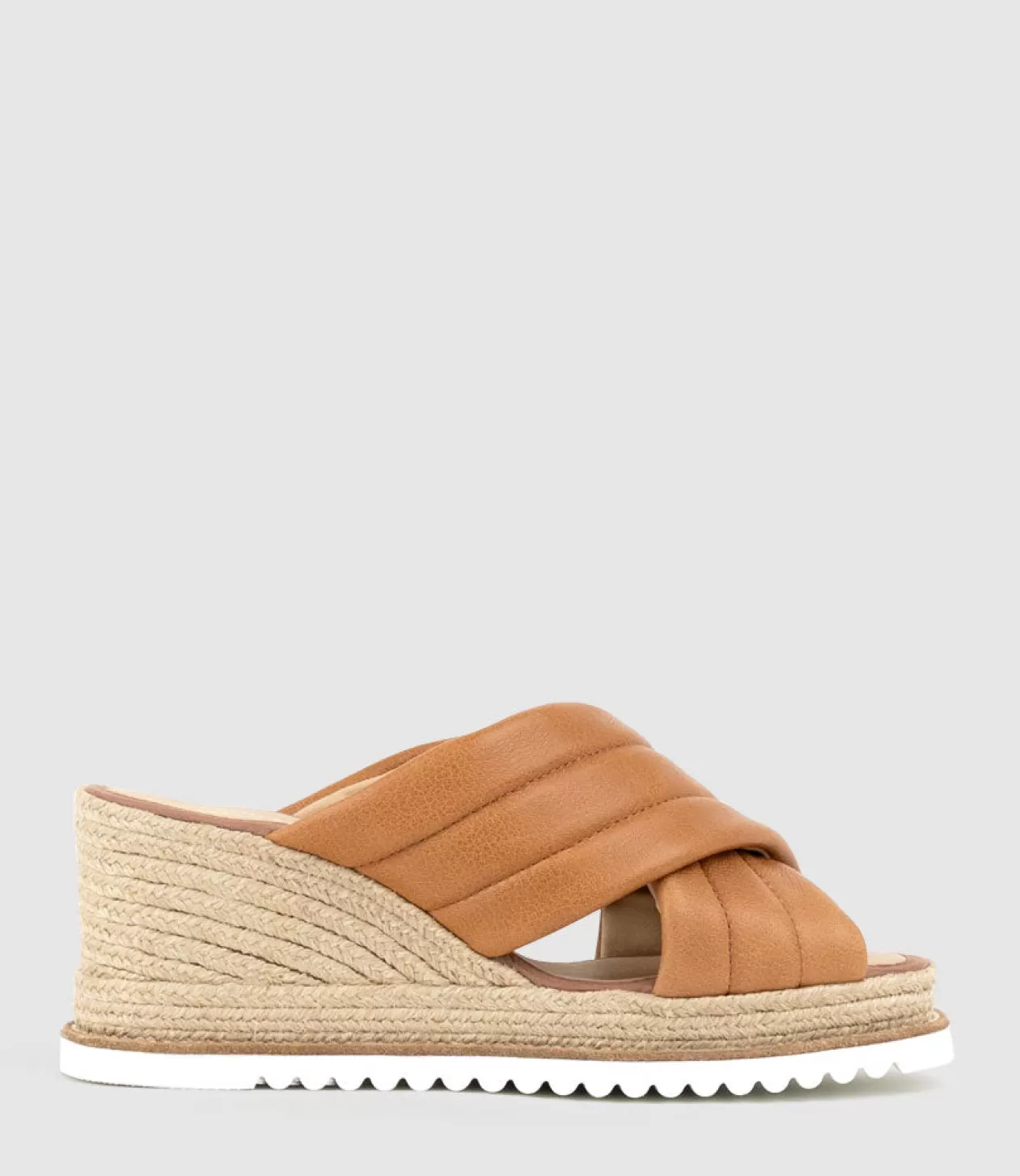 Edward Meller High Heel Sandals<Morgan Quilted Crossover Espadrille In Tan