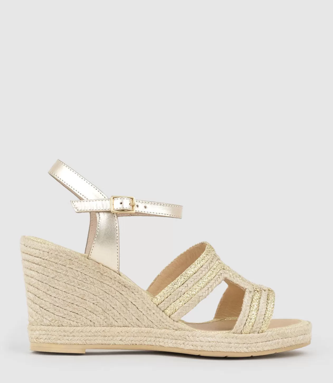 Edward Meller Espadrilles<Motif Geometric Weave High Espadrille In Gold