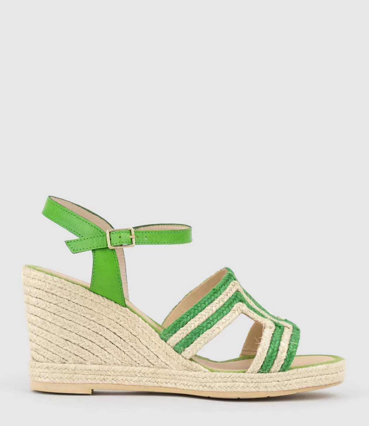 Edward Meller High Heel Sandals<Motif Geometric Weave High Espadrille In Green