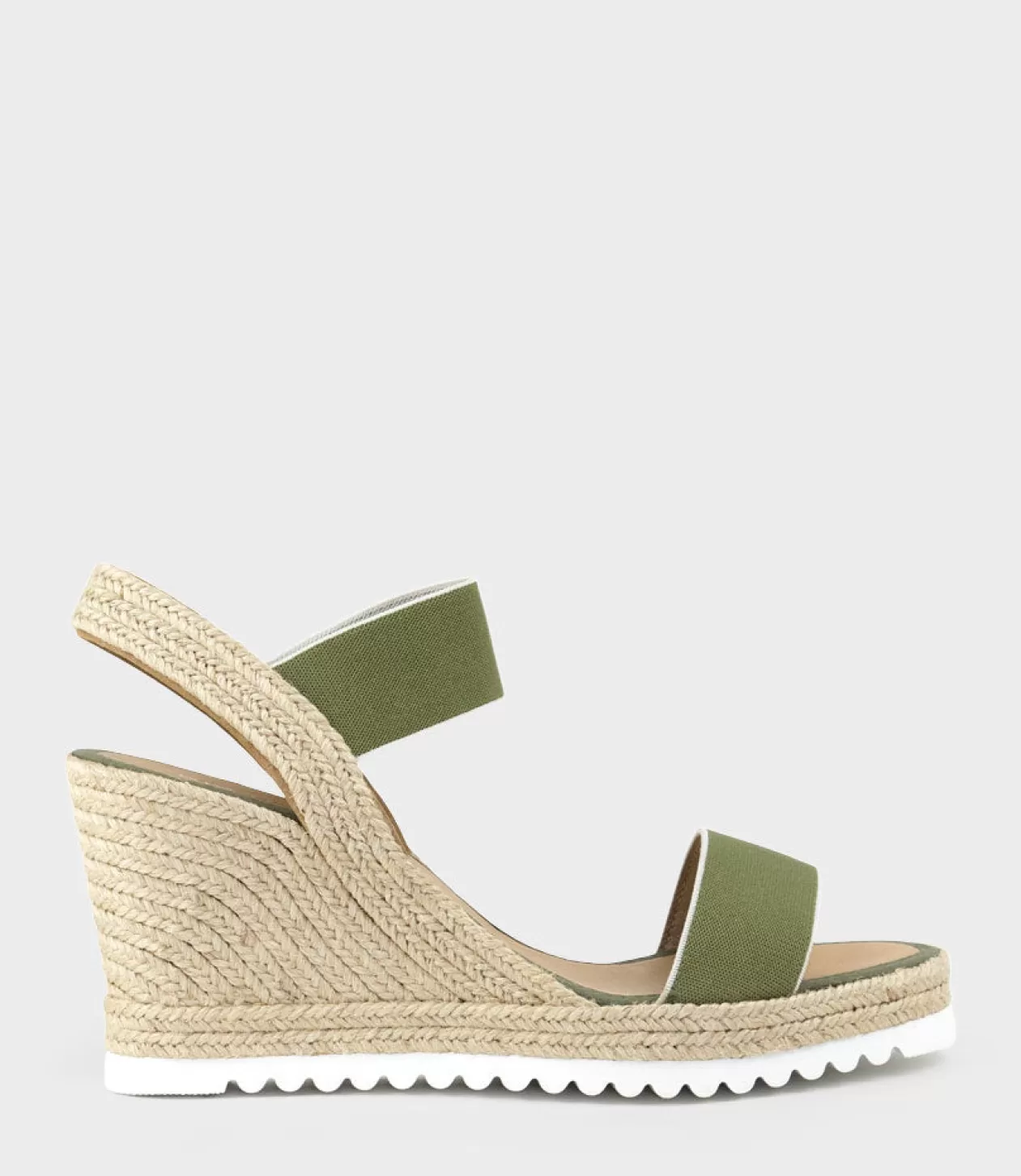 Edward Meller Espadrilles<Mya Two Strap Elastic Espadrille In Khaki