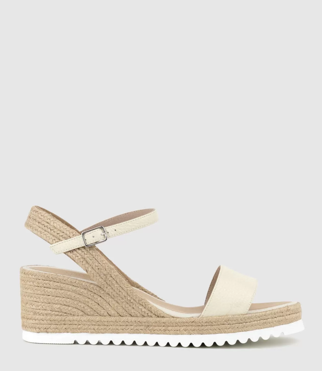 Edward Meller Mid Heel Sandals<Mylo Single Strap Espadrille In Offwhite