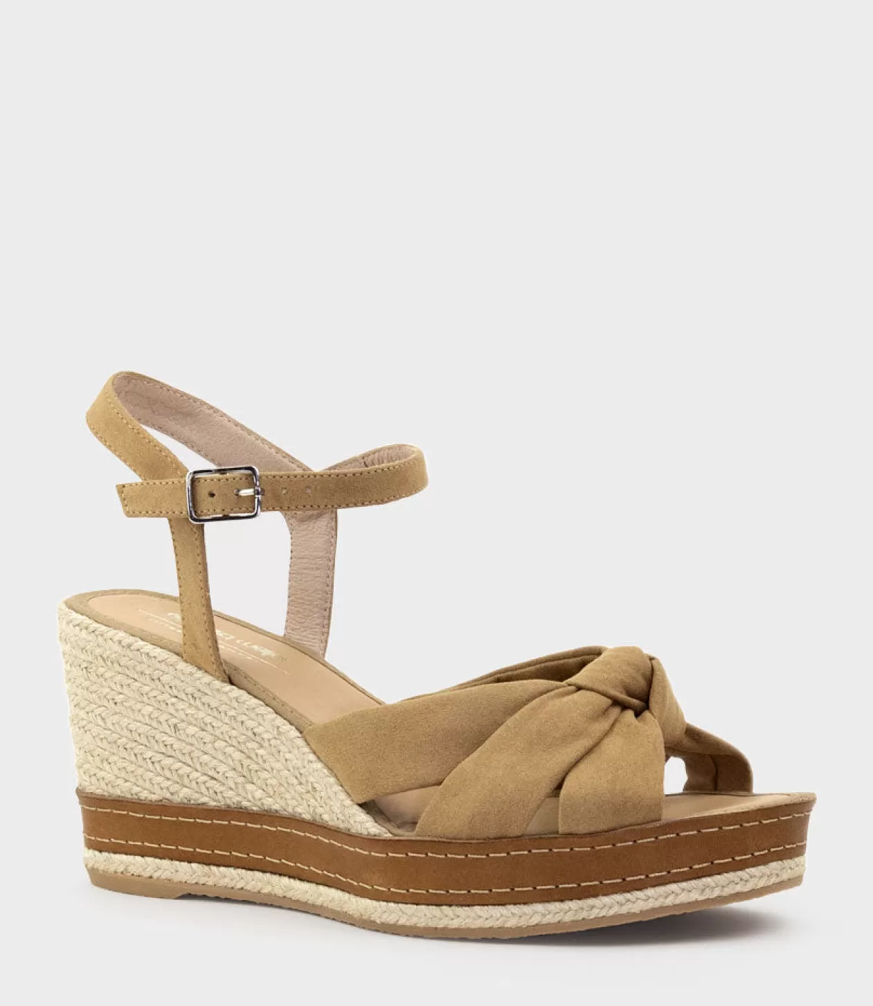 Edward Meller High Heel Sandals<Mystra Knot Front Espadrille In Tan Suede