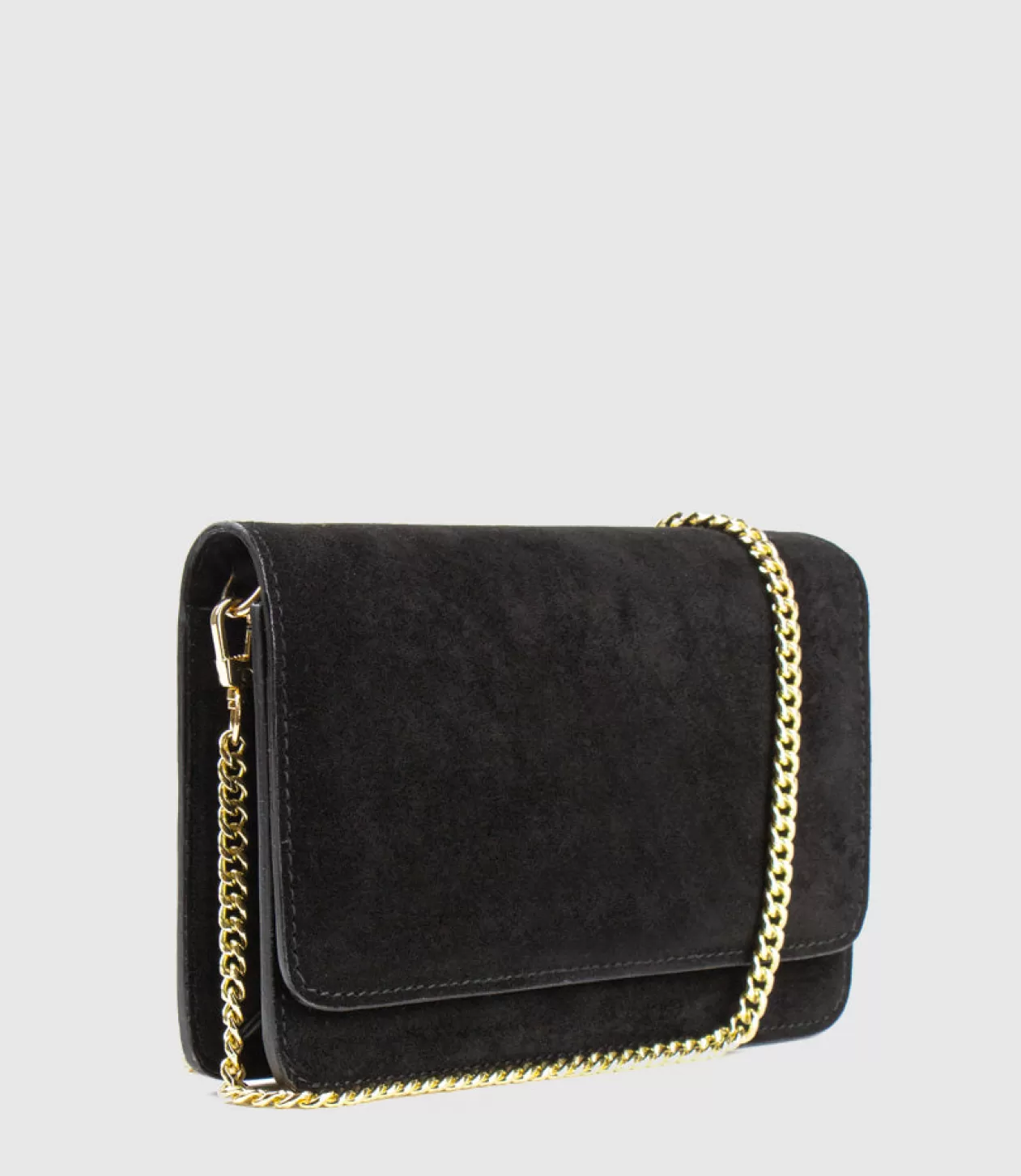 Edward Meller Handbags<Nya Structured Crossbody Bag In Black Suede