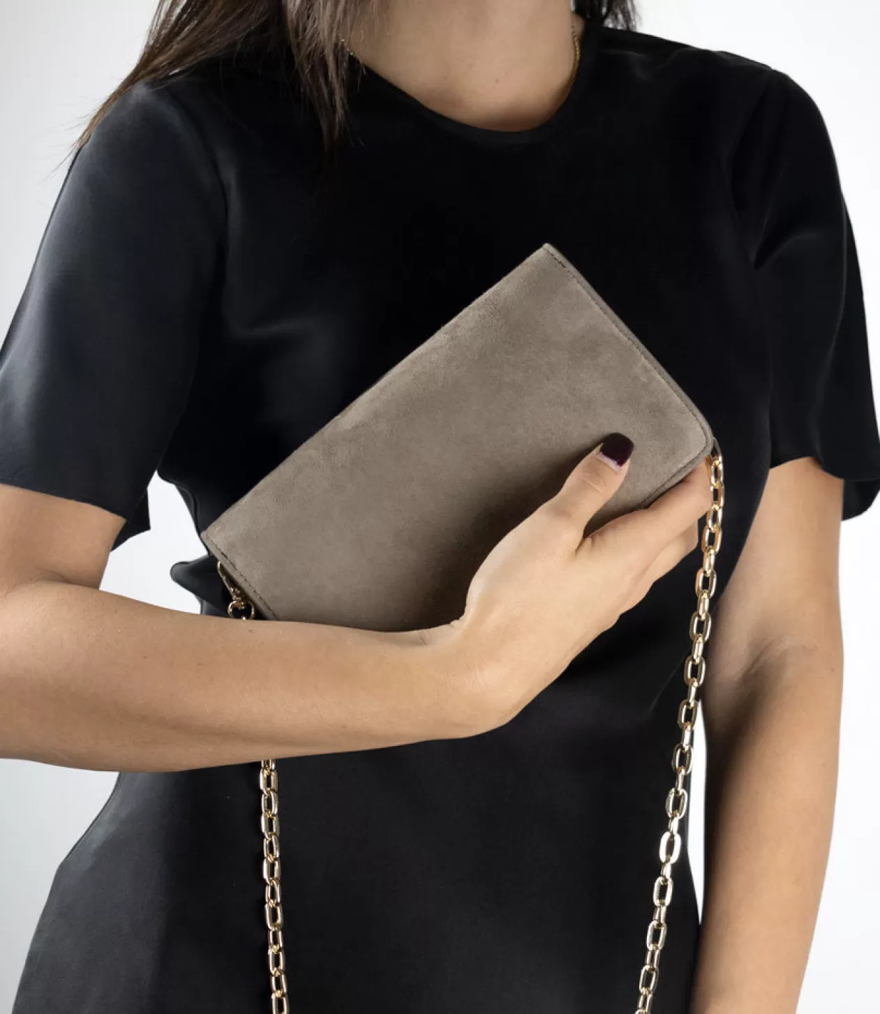 Edward Meller Handbags<Nyx Evening Bag In Latte Suede