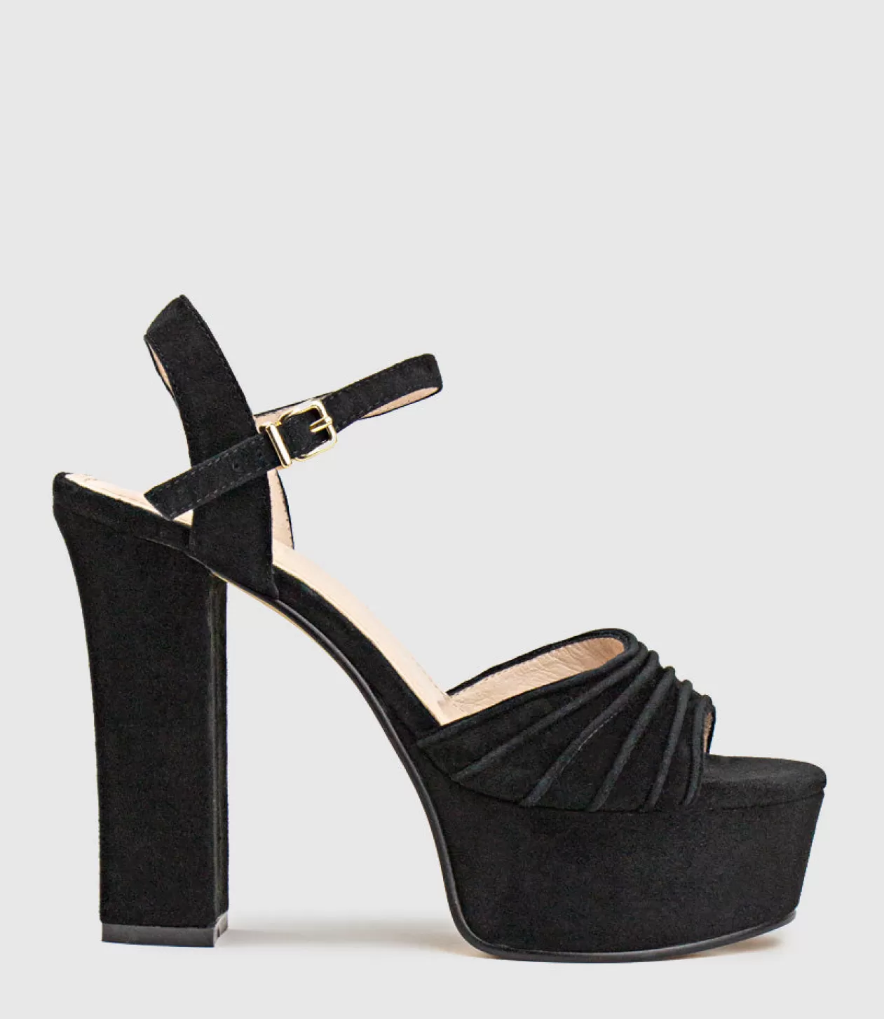 Edward Meller High Heel Sandals<Regal125 Extra High Platform Sandal In Black Suede