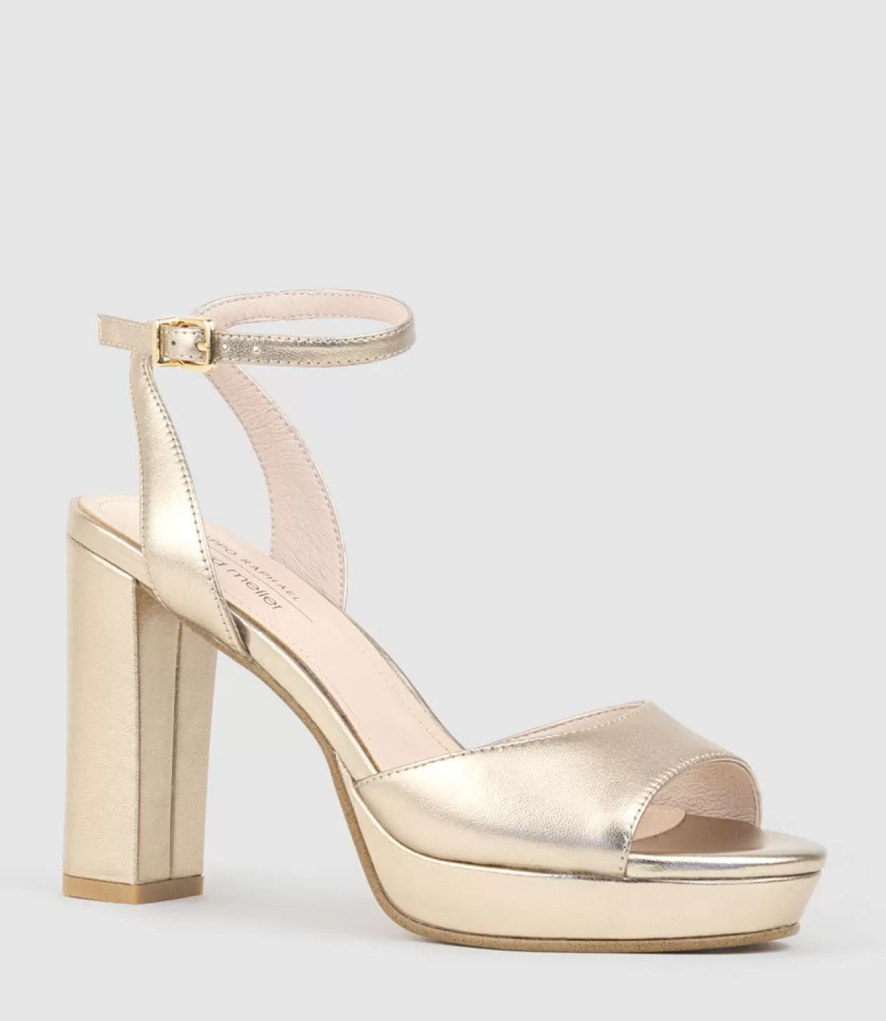 Edward Meller High Heel Sandals<Rena100 Open Toe Platform Sandal In Rosegold