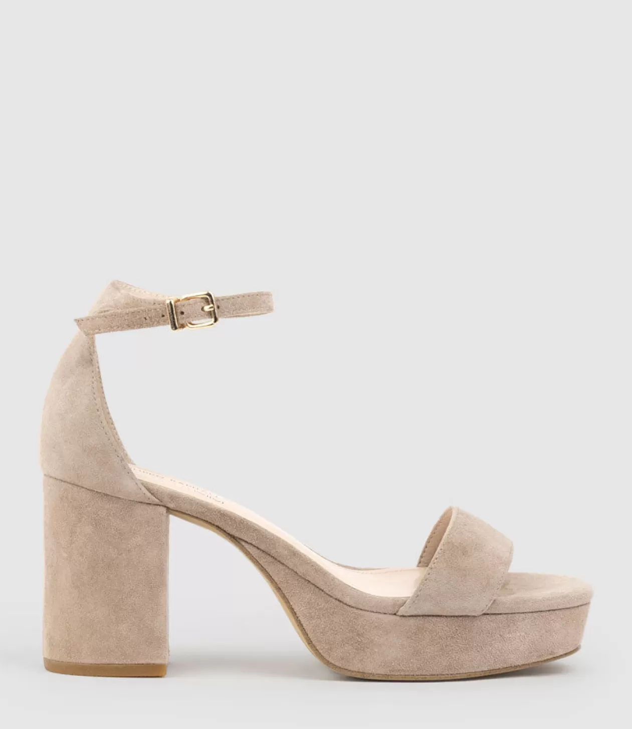 Edward Meller Platform Sandals<Resdin80 Single Strap Platform Sandal In Nude Suede