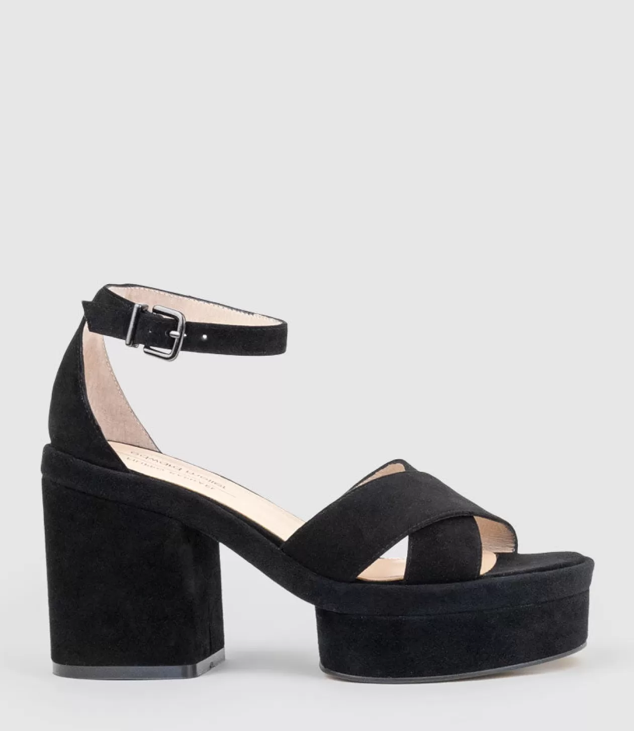 Edward Meller High Heel Sandals<Retro90 Exaggerated Platform Sandal In Black Suede