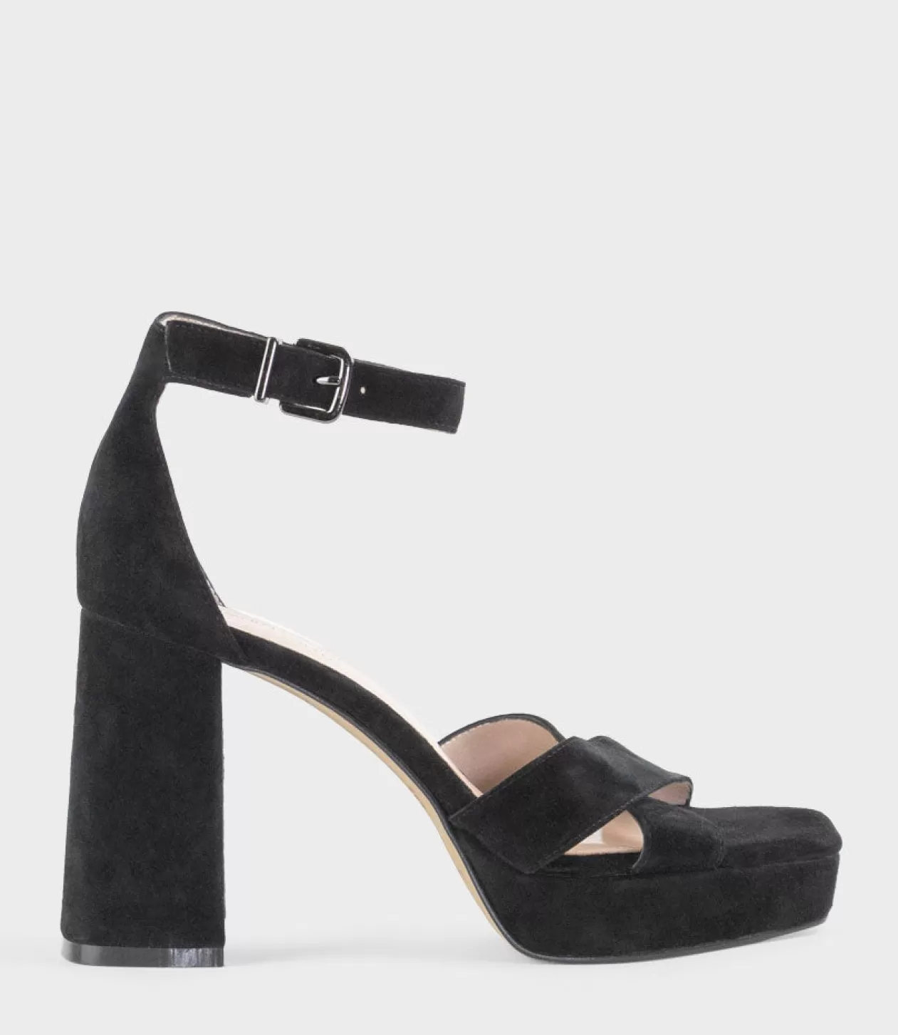 Edward Meller High Heel Sandals<Richie95 Crossover Platform Sandal In Black Suede