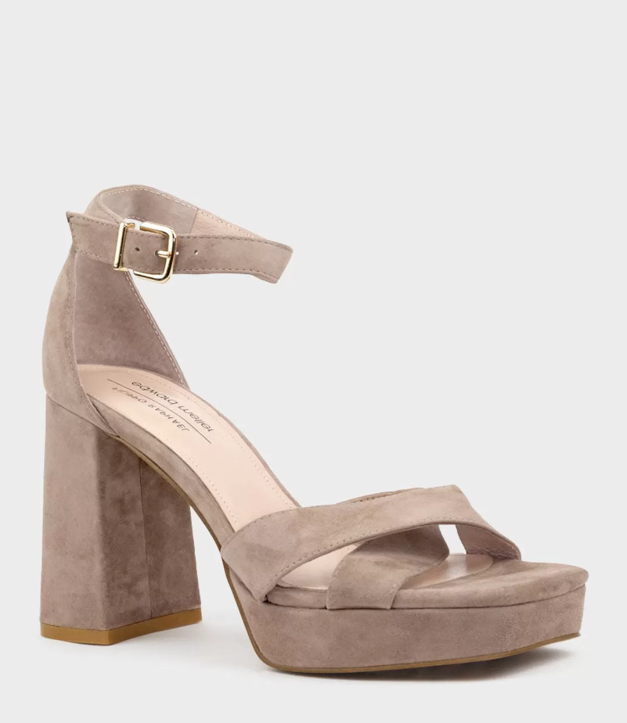 Edward Meller Platform Sandals<Richie95 Crossover Platform Sandal In Nude Suede