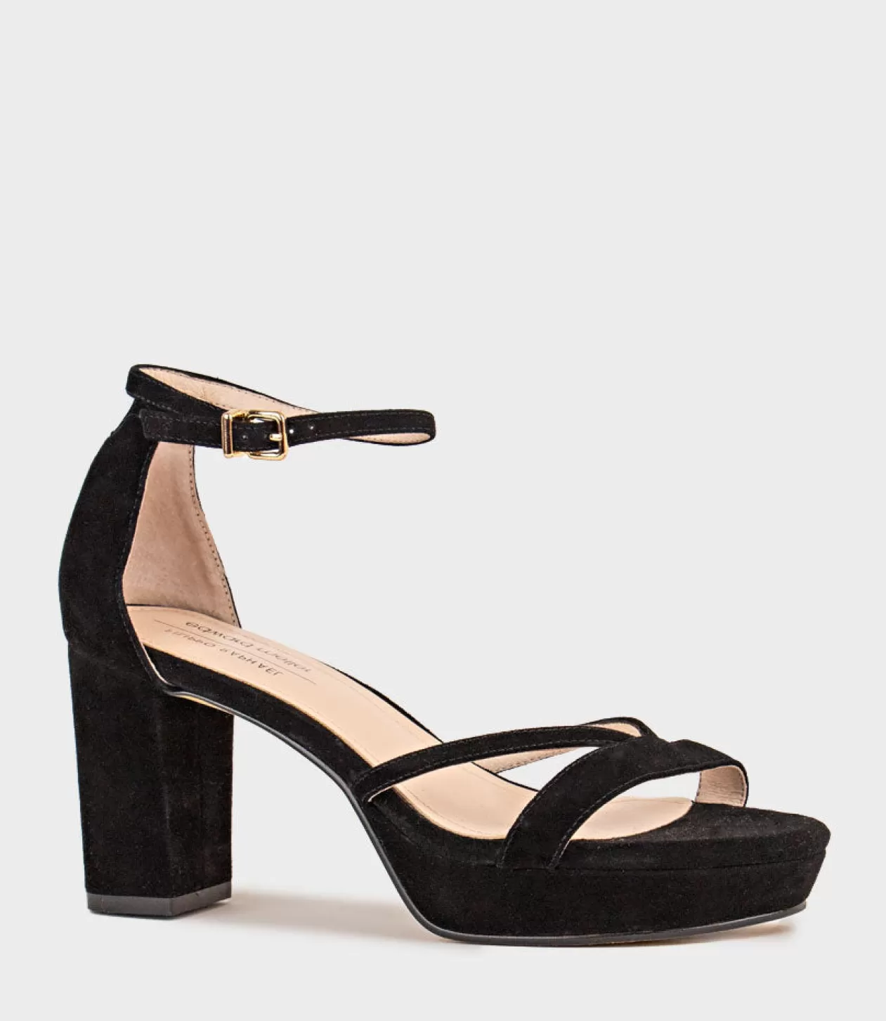 Edward Meller Platform Sandals<Rina80 Platform Sandal In Black Suede