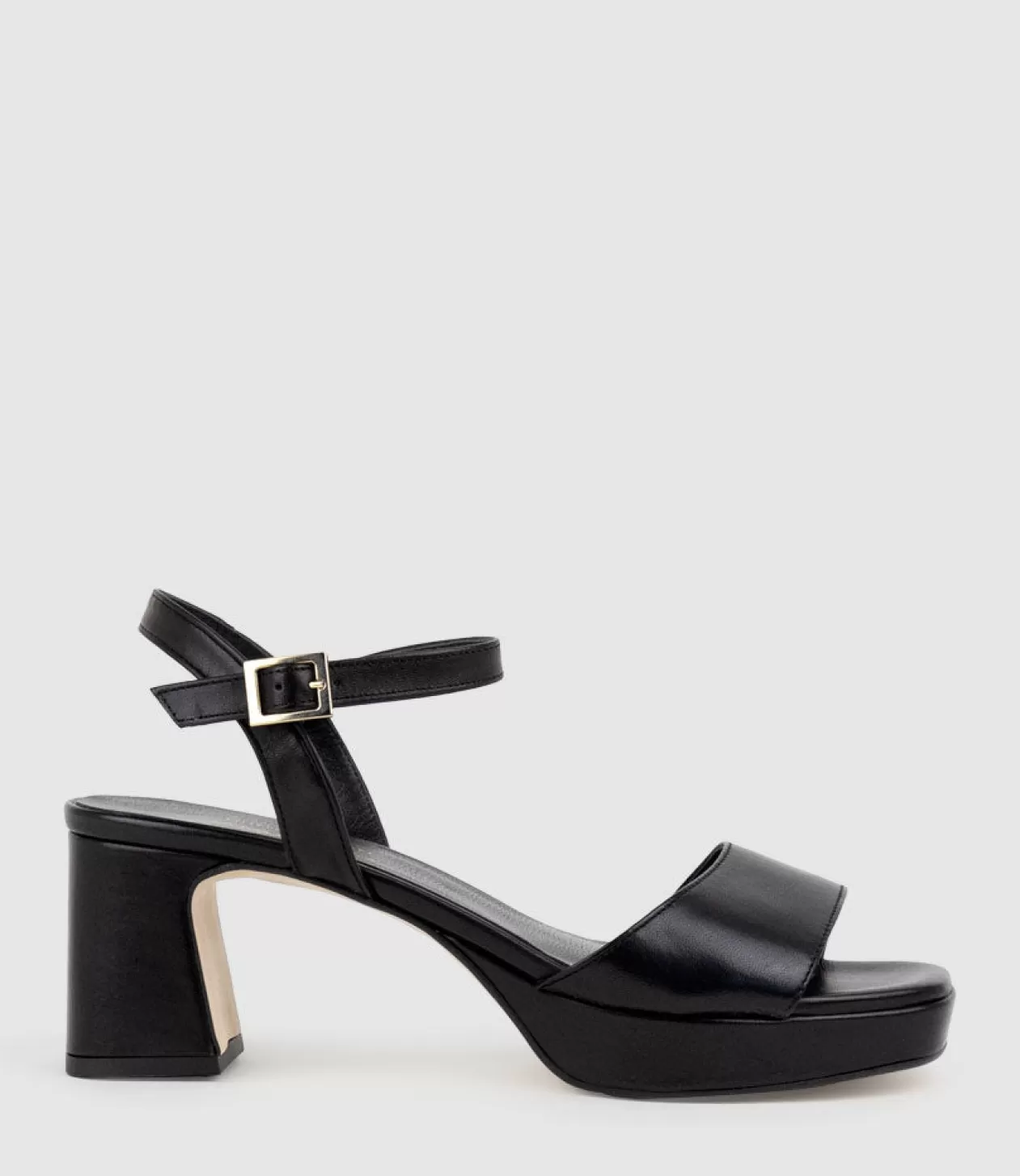 Edward Meller Mid Heel Sandals<Roe65 Platform Sandal In Black