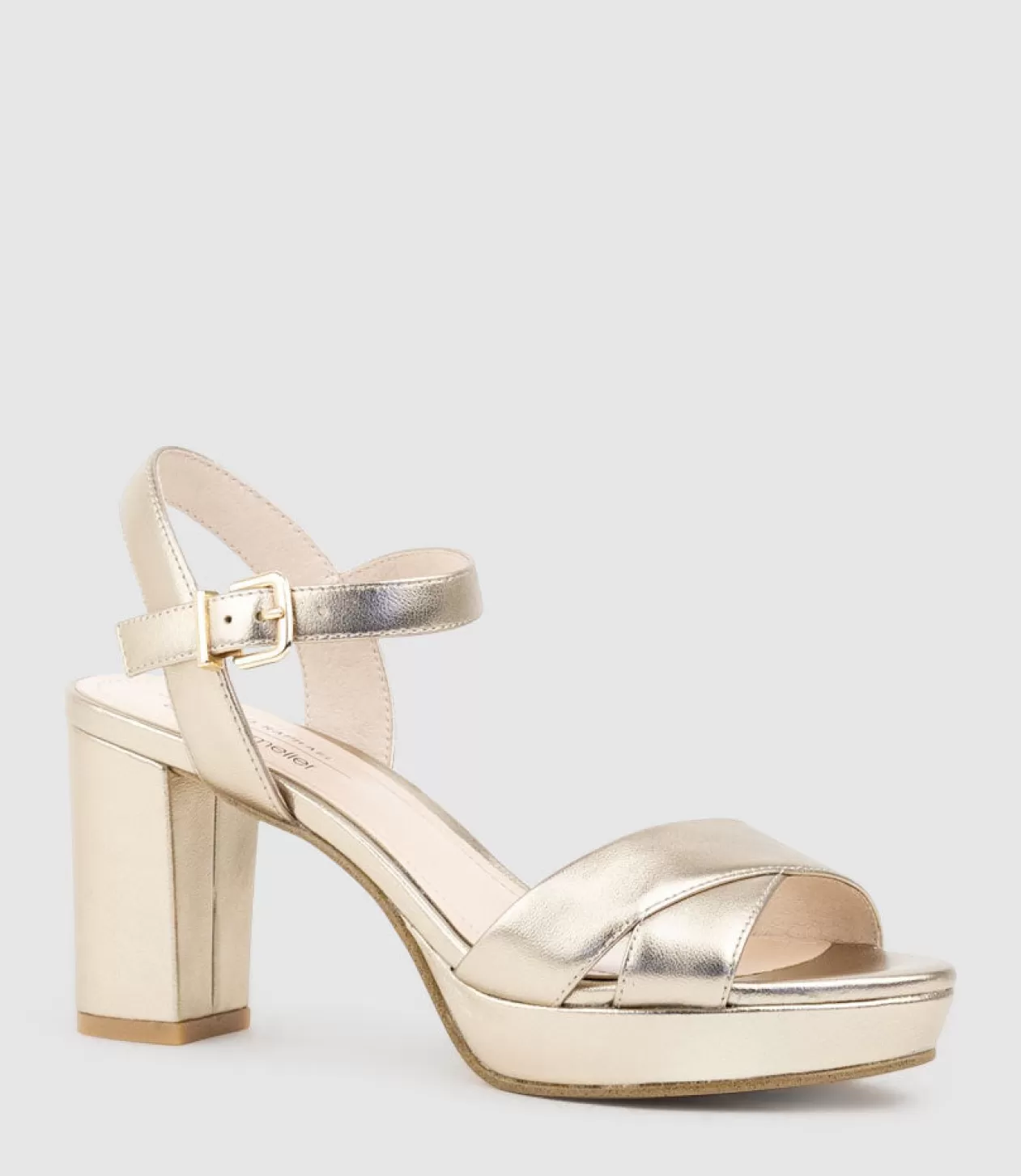 Edward Meller High Heel Sandals<Rowan80 Asymmetrical Platform Sandal In Rosegold