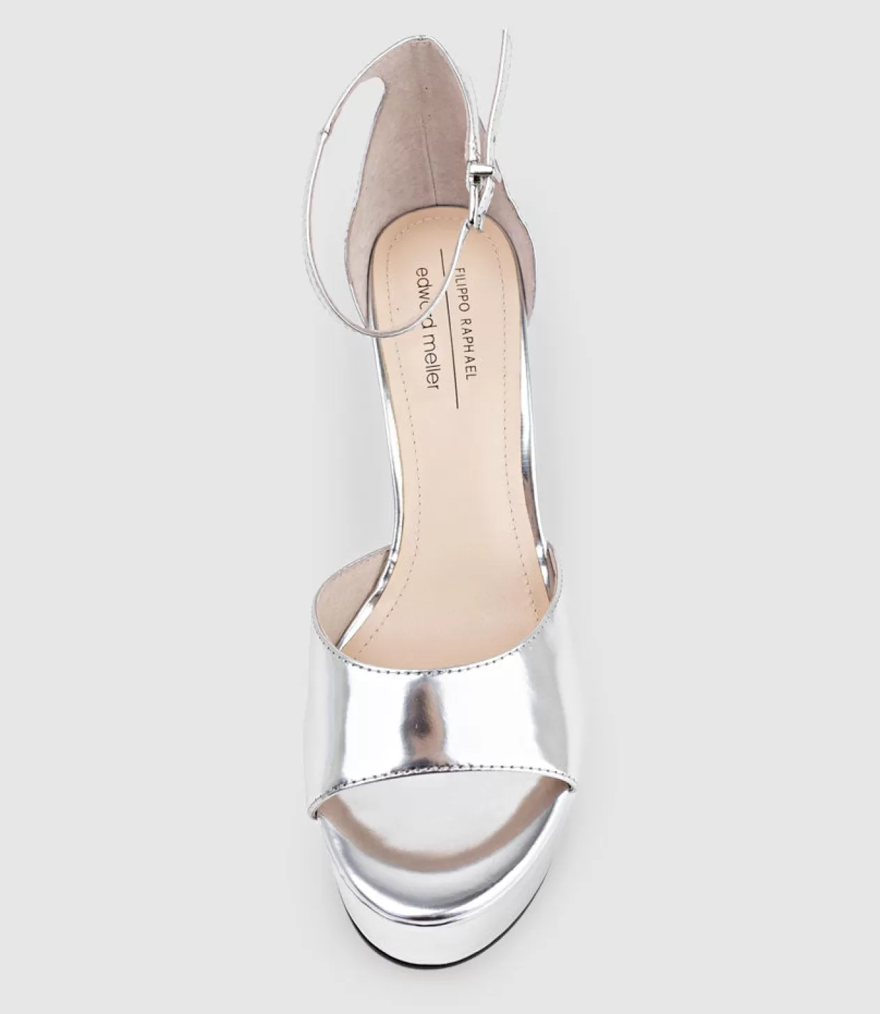 Edward Meller Platform Sandals<Roxy125 Open Toe Platform Sandal In Silver Mirror