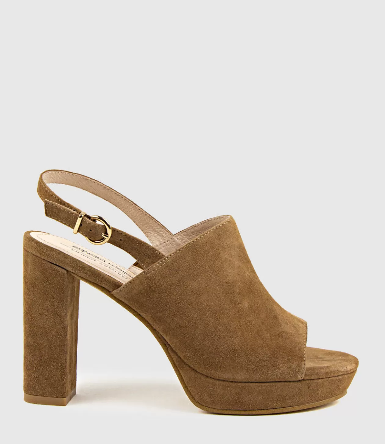 Edward Meller Platform Sandals<Ruler Platform Slingback Sandal In Tawny Suede