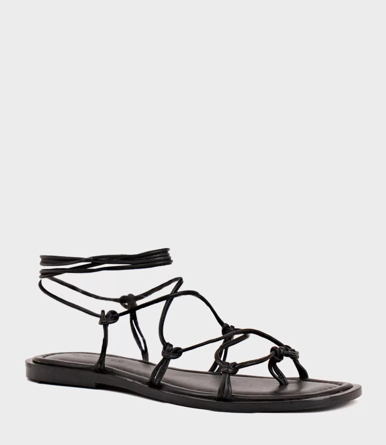 Edward Meller Low Sandals<Samilla Sandal With Knotted Ankle Tie In Black