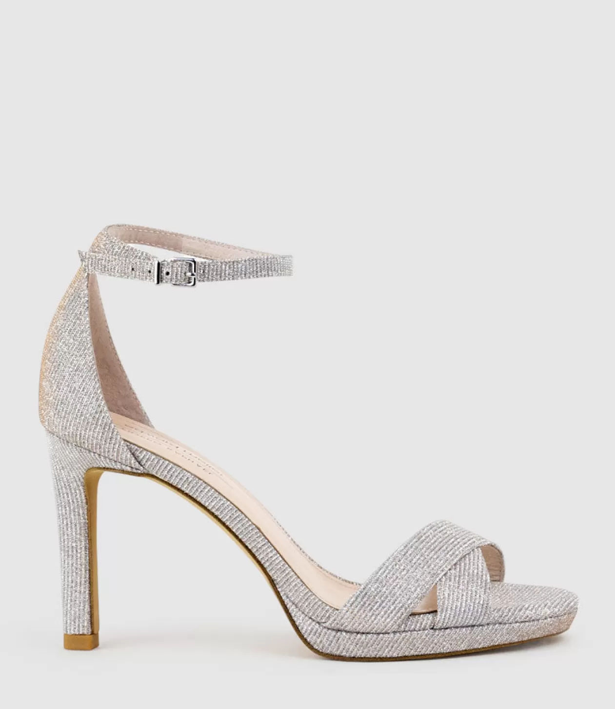 Edward Meller High Heel Sandals<Santo90 Asymmetrical Platform Sandal In Silver Ritz