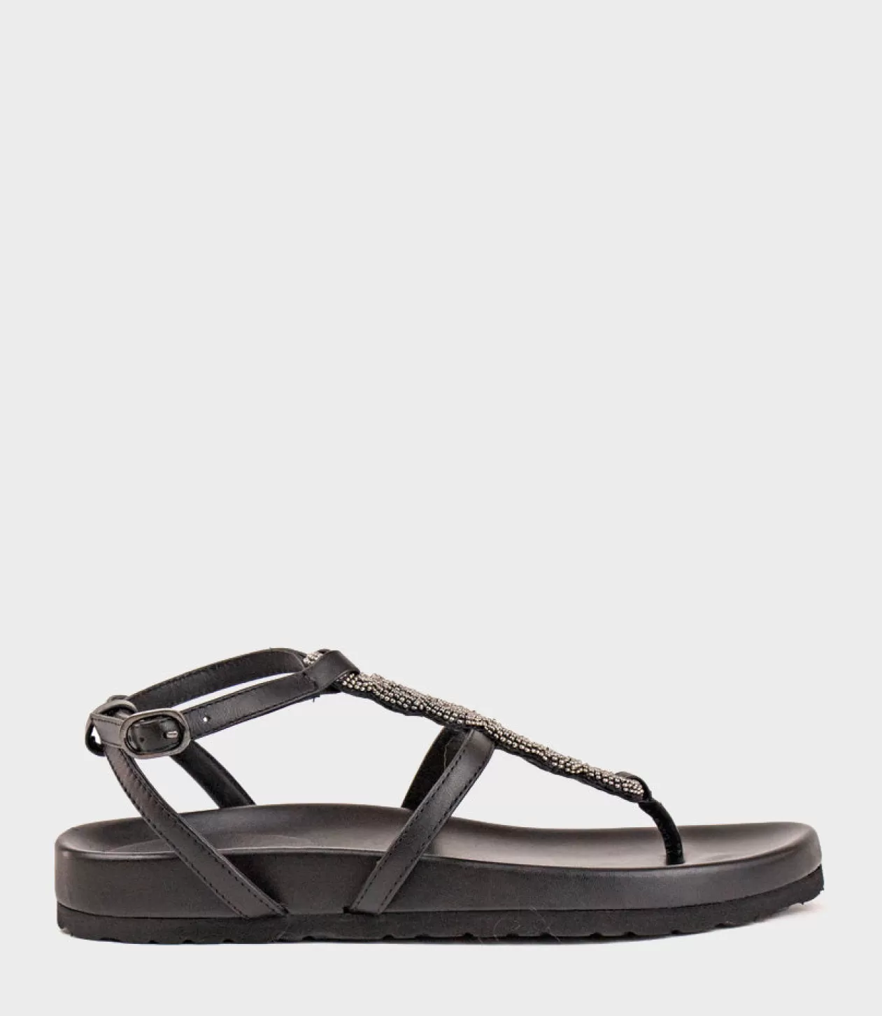 Edward Meller Low Sandals<Saria Embroidered Sandal On Footbed In Black