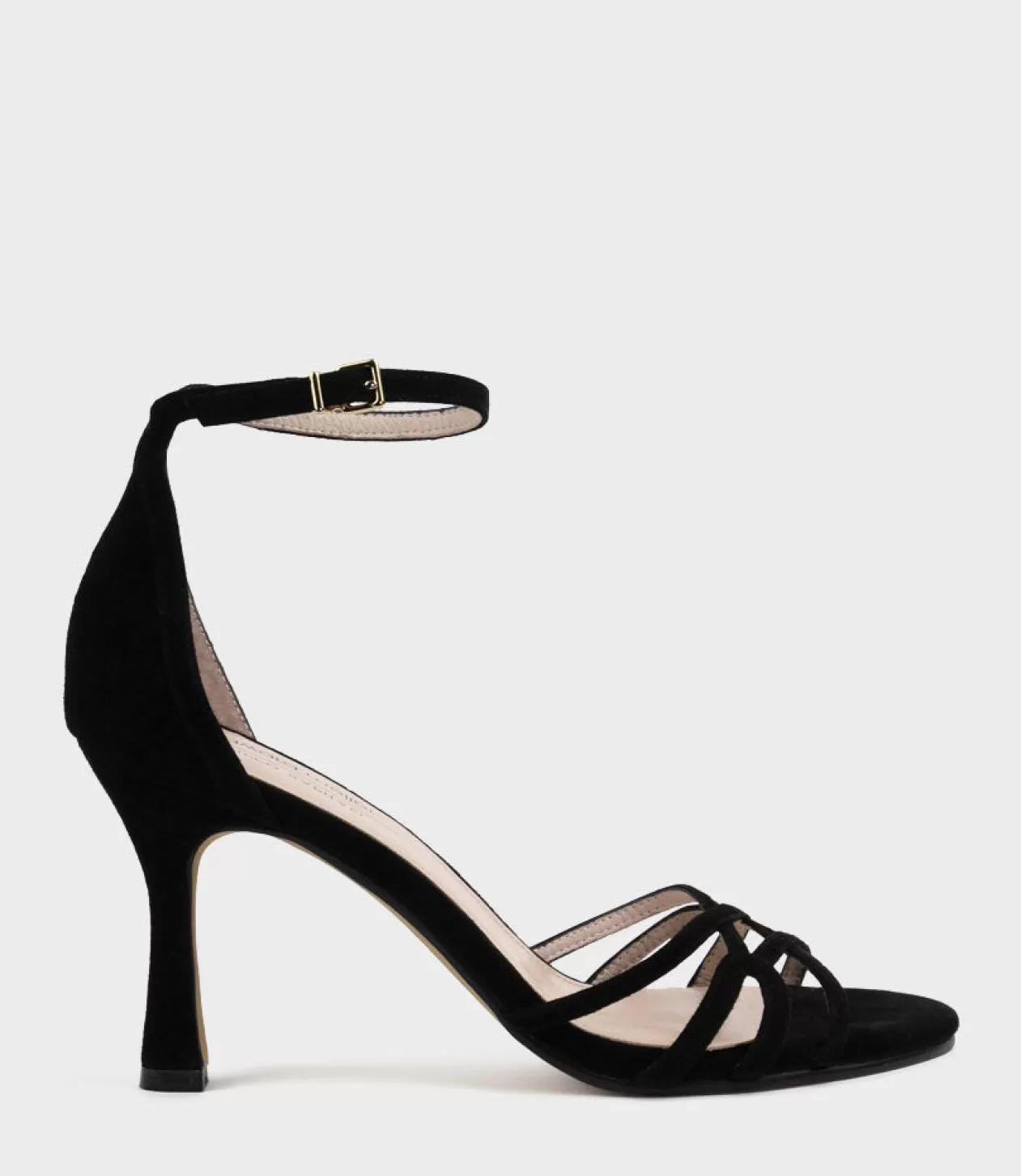 Edward Meller High Heel Sandals<Siena85 Multistrap Sandal In Black Suede