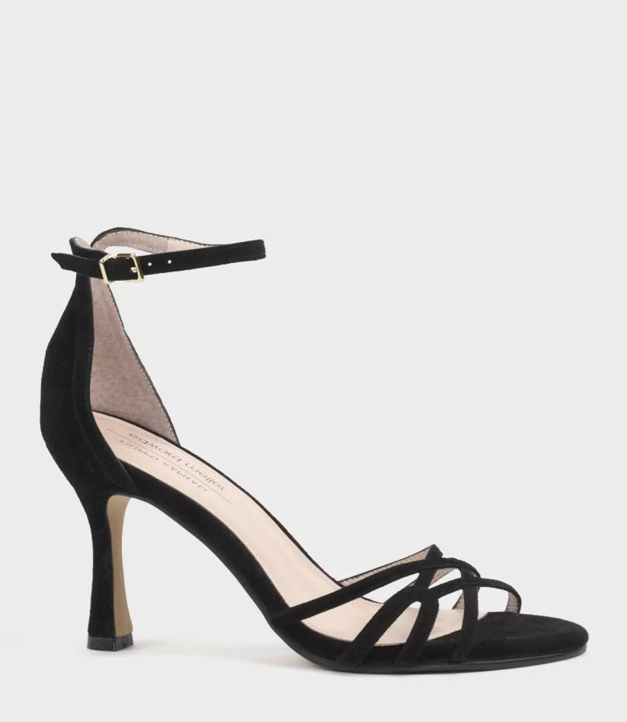 Edward Meller High Heel Sandals<Siena85 Multistrap Sandal In Black Suede