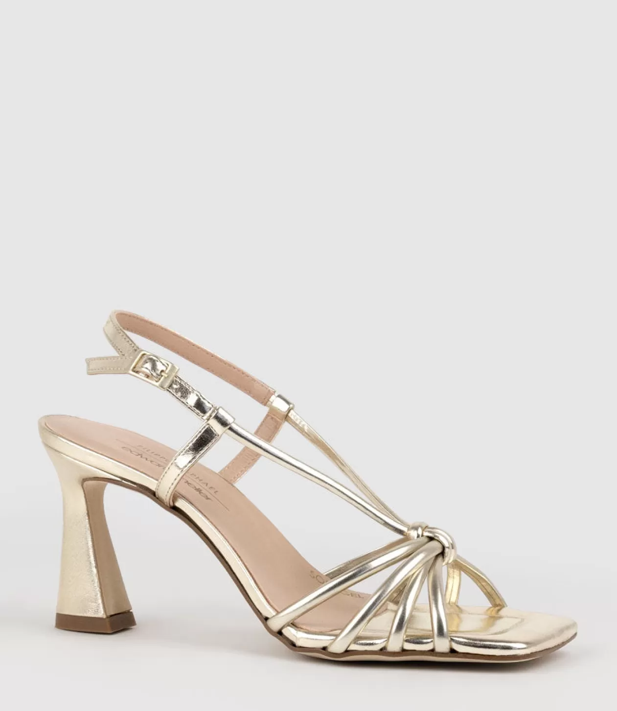 Edward Meller High Heel Sandals<Simmer90 Strappy Slingback Sandal In Gold