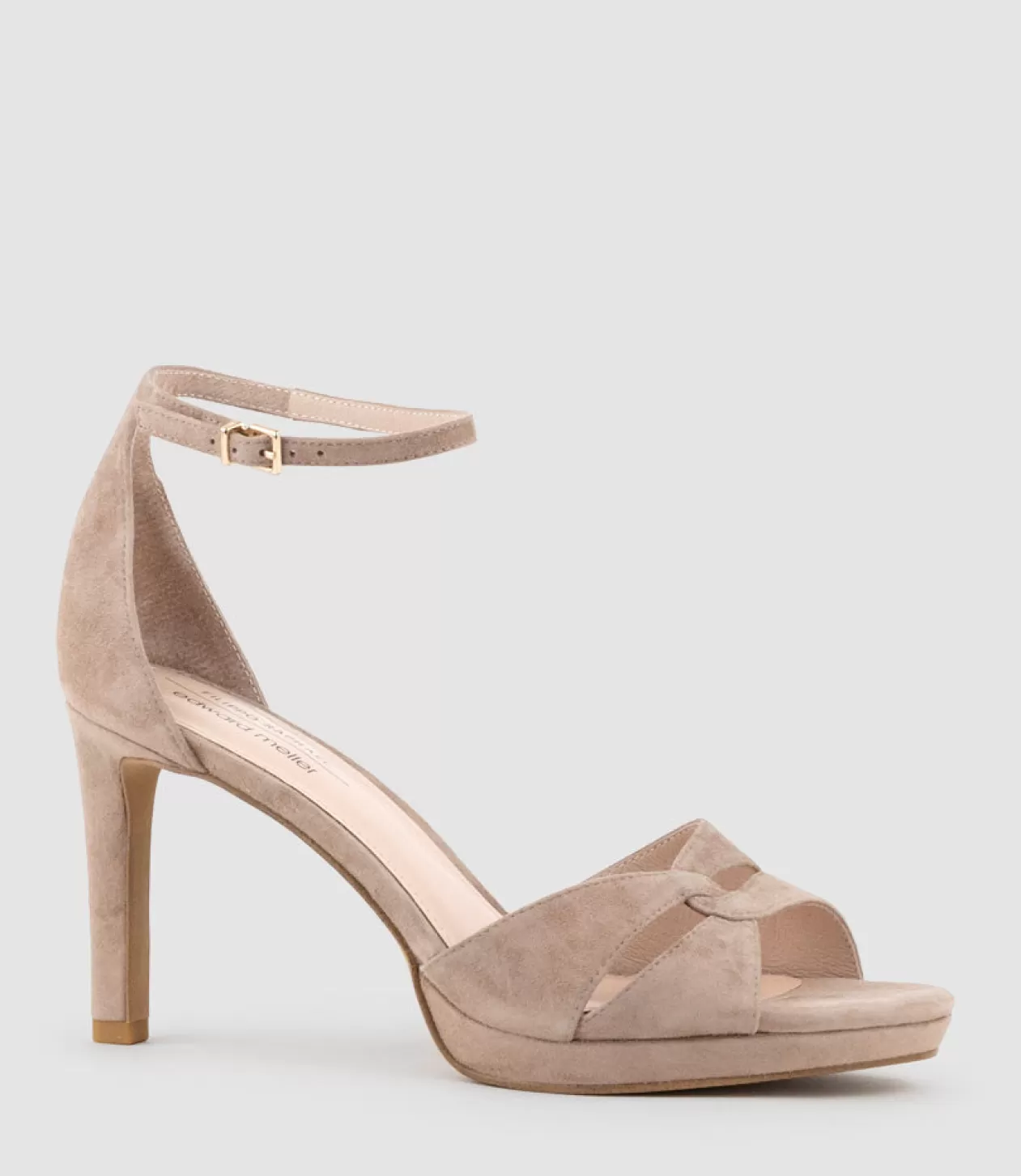 Edward Meller Platform Sandals<Spencer90 Interlocked Detail Platform Sandal In Nude Suede