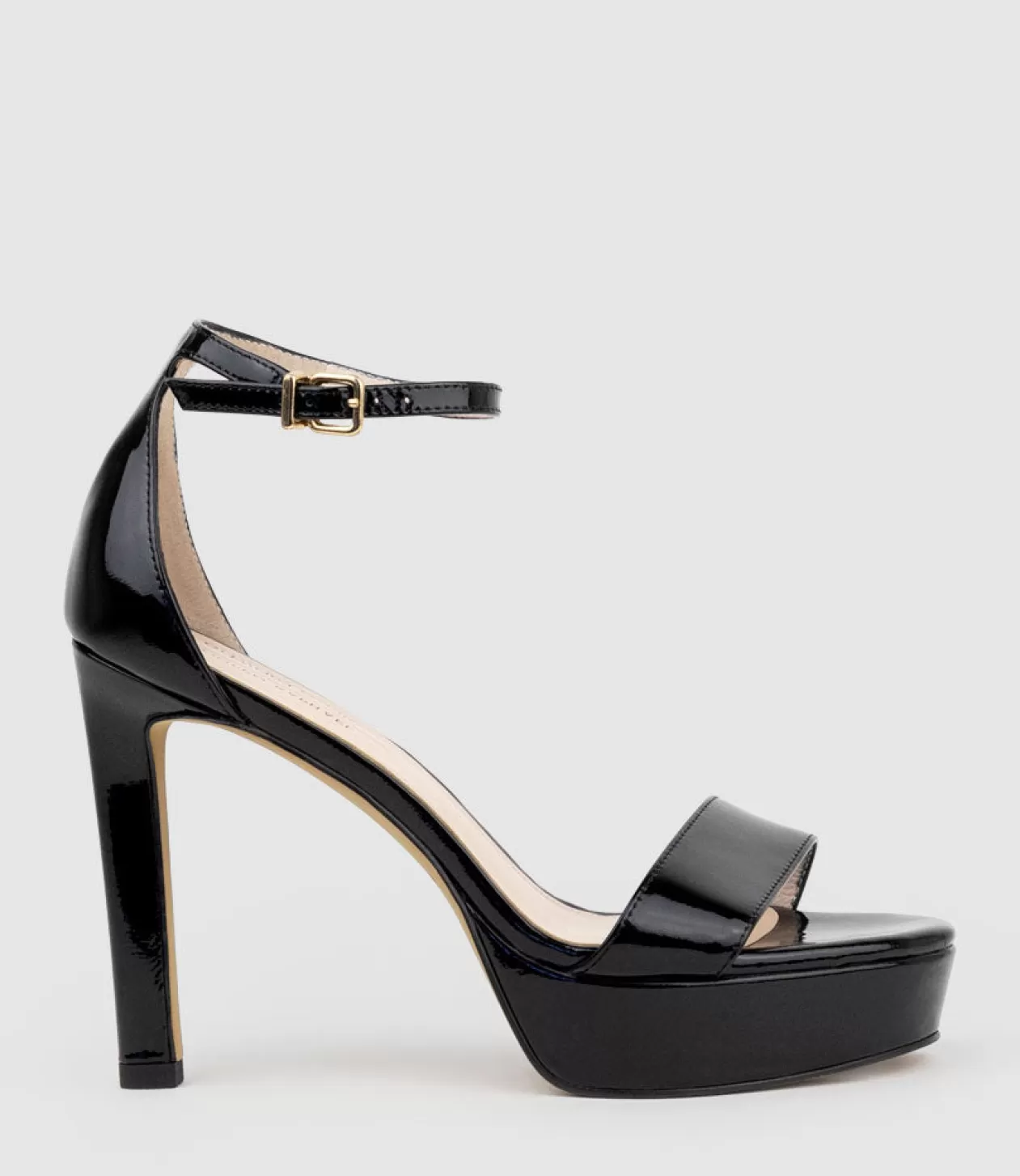 Edward Meller High Heel Sandals<Sydney110 Single Strap Platform Sandal In Black Patent